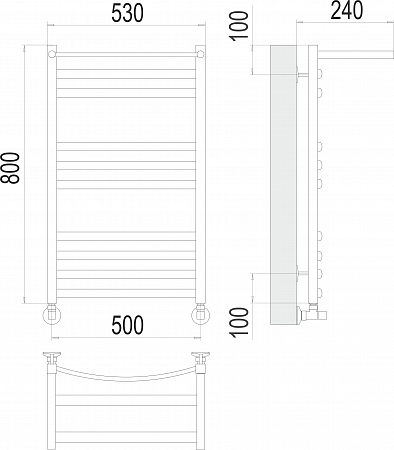 Енисей с/п П10 500х800 Полотенцесушитель TERMINUS Воскресенск - фото 3 Енисей с/п П10 500х800 Полотенцесушитель TERMINUS Воскресенск - фото 3