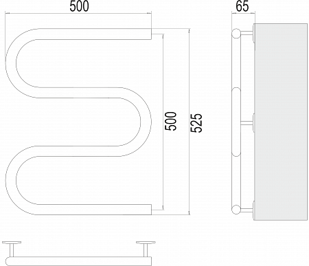 Электро 25 М-обр 500х500 Полотенцесушитель TERMINUS Воскресенск - фото 3 Электро 25 М-обр 500х500 Полотенцесушитель TERMINUS Воскресенск - фото 3