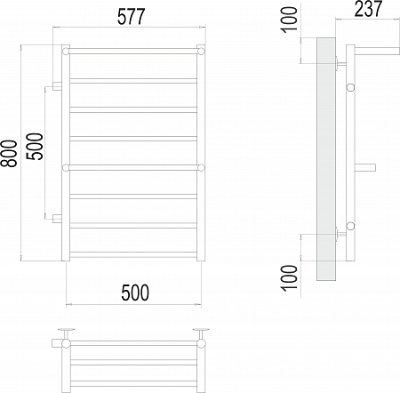 Аврора с 2-мя/п П8 500х800 бп500 слева Полотенцесушитель TERMINUS Воскресенск - фото 3 Аврора с 2-мя/п П8 500х800 бп500 слева Полотенцесушитель TERMINUS Воскресенск - фото 3