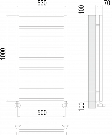 Контур П9 500х1000 Полотенцесушитель TERMINUS Воскресенск - фото 3 Контур П9 500х1000 Полотенцесушитель TERMINUS Воскресенск - фото 3