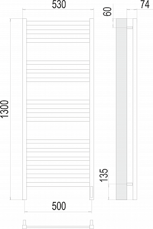 Енисей П15 500х1300 электро (sensor quick touch) Полотенцесушитель TERMINUS Воскресенск - фото 3 Енисей П15 500х1300 электро (sensor quick touch) Полотенцесушитель TERMINUS Воскресенск - фото 3