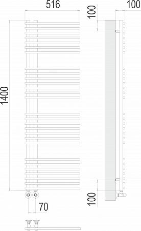 Астра П28 70х1400 Полотенцесушитель TERMINUS Воскресенск - фото 3 Астра П28 70х1400 Полотенцесушитель TERMINUS Воскресенск - фото 3