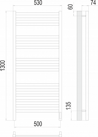 Ното П15 500х1300 электро (sensor quick touch) Полотенцесушитель TERMINUS Воскресенск - фото 3 Ното П15 500х1300 электро (sensor quick touch) Полотенцесушитель TERMINUS Воскресенск - фото 3