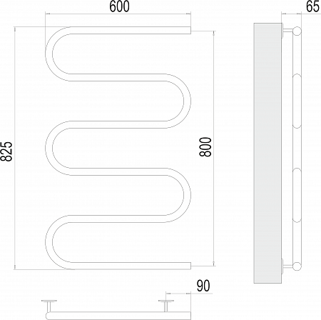 Электро 25 Ш-обр 600х800 Полотенцесушитель TERMINUS Воскресенск - фото 3 Электро 25 Ш-обр 600х800 Полотенцесушитель TERMINUS Воскресенск - фото 3
