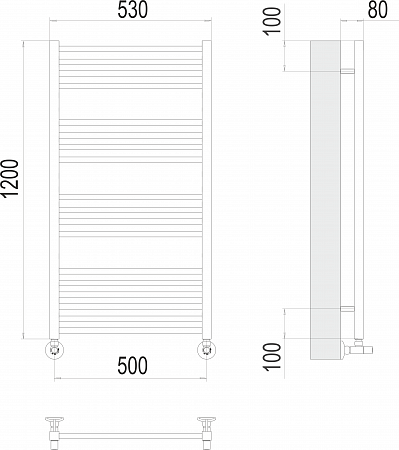 Ватикан П18 500х1200 Полотенцесушитель TERMINUS Воскресенск - фото 3 Ватикан П18 500х1200 Полотенцесушитель TERMINUS Воскресенск - фото 3