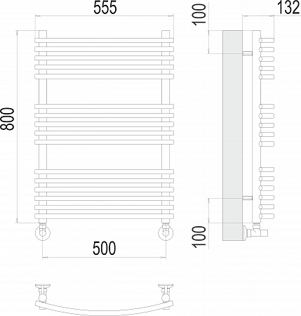 Марио П16 500х800 Полотенцесушитель TERMINUS Воскресенск - фото 3 Марио П16 500х800 Полотенцесушитель TERMINUS Воскресенск - фото 3