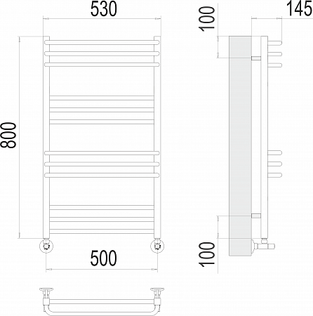 Соренто П12 500х800 Полотенцесушитель TERMINUS Воскресенск - фото 3 Соренто П12 500х800 Полотенцесушитель TERMINUS Воскресенск - фото 3