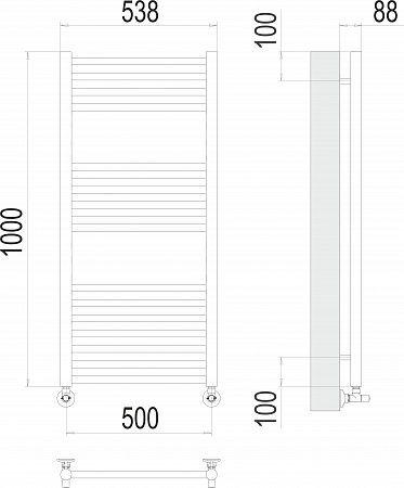 Альба П16 500х1000 Полотенцесушитель TERMINUS Воскресенск - фото 3 Альба П16 500х1000 Полотенцесушитель TERMINUS Воскресенск - фото 3