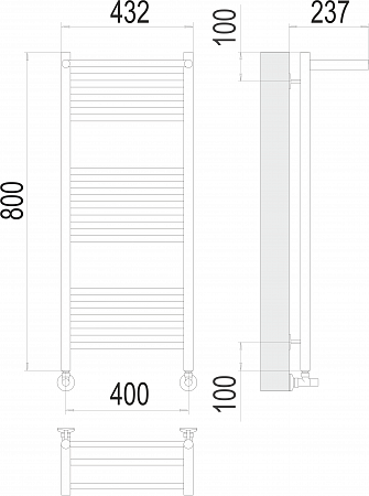 Аврора с/п П16 400х800 Полотенцесушитель TERMINUS Воскресенск - фото 3 Аврора с/п П16 400х800 Полотенцесушитель TERMINUS Воскресенск - фото 3