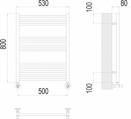 Сицилия П12 500х800 Полотенцесушитель TERMINUS Воскресенск - фото 3 Сицилия П12 500х800 Полотенцесушитель TERMINUS Воскресенск - фото 3