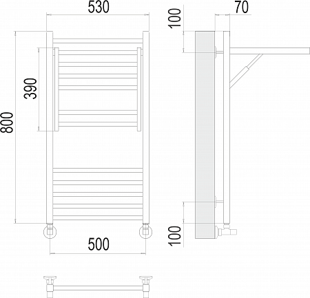 Валенсия П12 500х800 Полотенцесушитель TERMINUS Воскресенск - фото 5 Валенсия П12 500х800 Полотенцесушитель TERMINUS Воскресенск - фото 5
