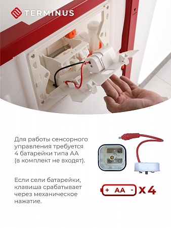 Сенсорная система инсталляции для подвесного унитаза 500х1125 (3 в 1) Terminus Воскресенск - фото 3