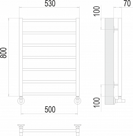 Контур П7 500х800 Полотенцесушитель TERMINUS Воскресенск - фото 3 Контур П7 500х800 Полотенцесушитель TERMINUS Воскресенск - фото 3