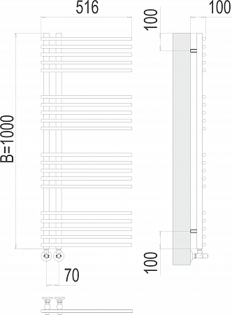 Астра П20 70х1000 Полотенцесушитель TERMINUS Воскресенск - фото 3 Астра П20 70х1000 Полотенцесушитель TERMINUS Воскресенск - фото 3